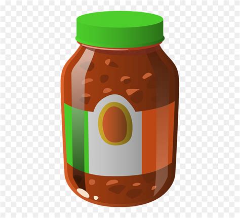 Sauce Clipart Salsa Jar - Pasta Sauce Jar Clip Art - Png Download (#5238295) - PinClipart