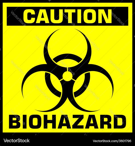 Caution Biohazard Sign Royalty Free Vector Image