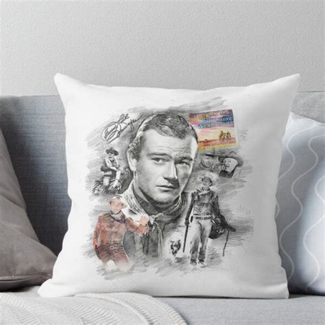 John Wayne Throw Pillow For Sale By Theodor Decker Pillow Drawing Throw Pillows Pillows