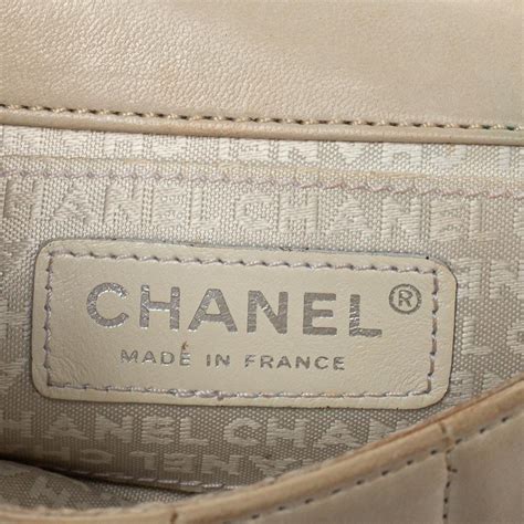 Chanel Beige Leather Chocolate Bar Camellia Mini Flap Bag At 1stDibs