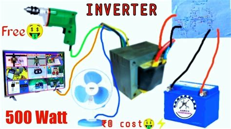 How To Make Inverter At Home 500w Powerful Inverter 12v To 220v⚡💡 Youtube