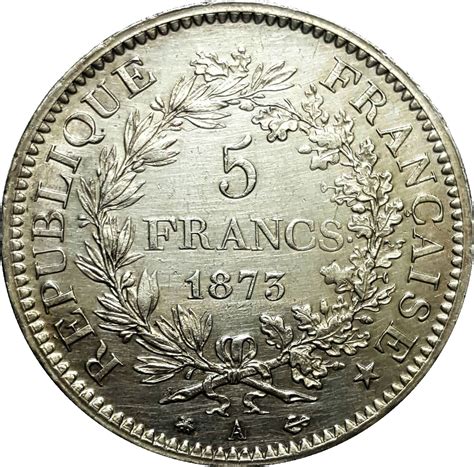 5 francs Hercule IIIe République France Numista