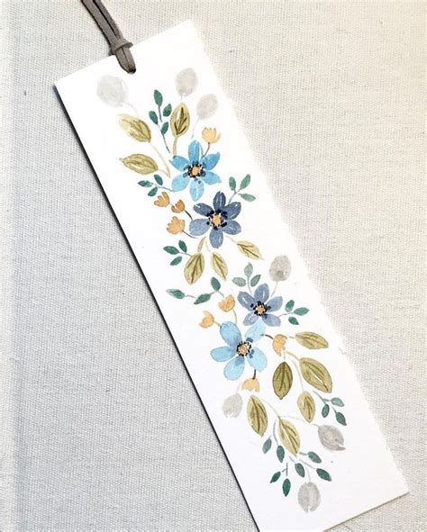 Flower Bookmark Watercolor Books Watercolor Bookmarks Diy Watercolor