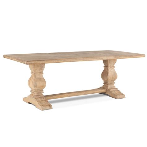 French Farmhouse Solid Wood Trestle Dining Table 108 Zin Home