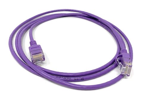 3ft Cat6a 28awg Network Patch Cable Purple W Slim Jacket At