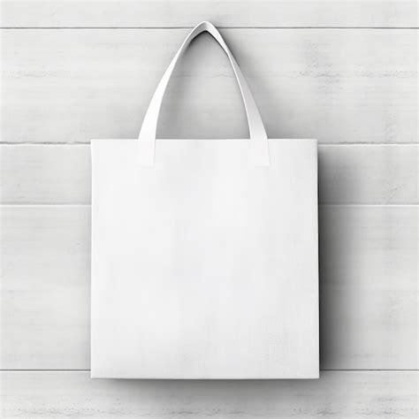 Premium Ai Image White Tote Bag Isolated Mockup Generative Ai