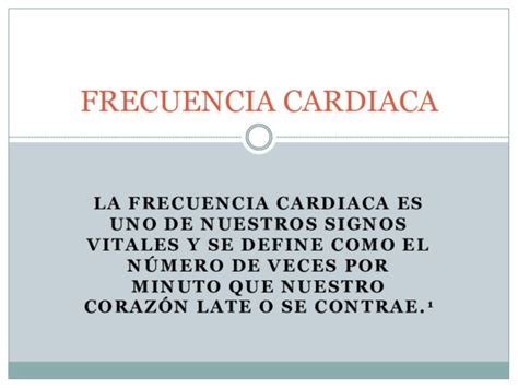 Ppt Frecuencia Cardiaca Calapaqui Joselyn