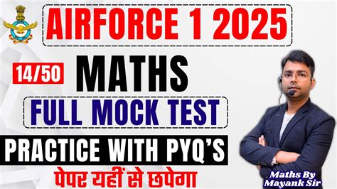 Airforce 1 2025 Mock Test Maths Mock Test For Airforce Agniveer 1