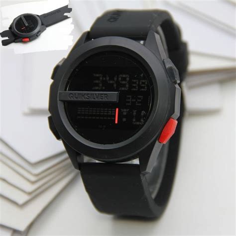 Jual Cod Jam Tangan Pria Quicksilver Digital Karet Strap Rubber