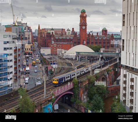 Arriva Northern Rail Class Electric Train Departing From Manchester