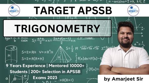 Trigonometry Part 2 By Amarjeet Sir I Elementary Maths I Apssb Youtube