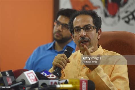 Shiv Sena Chief Uddhav Thackeray Addresses During A Press Conference