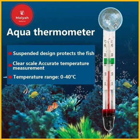 Jual Alat Termometer Pengukur Suhu Air Tempel Kaca Aquarium Ikan