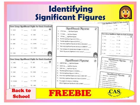 Identifying Significant Figures Freebie Teaching Resources