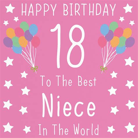 Niece 18th Birthday Card Happy Birthday 18 To The Best Etsy Uk