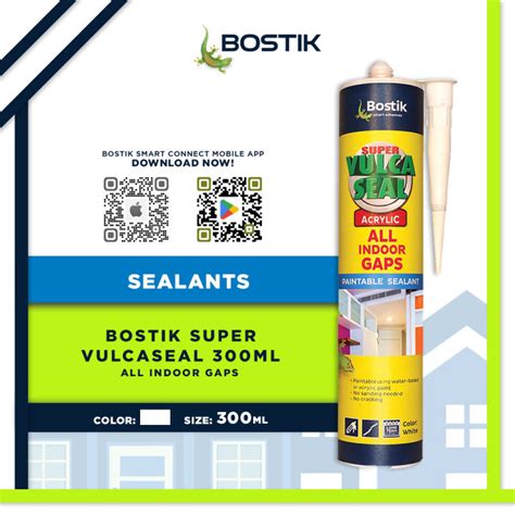 Bostik Super Vulcaseal Acrylic Sealant For All Indoor Gaps Ml