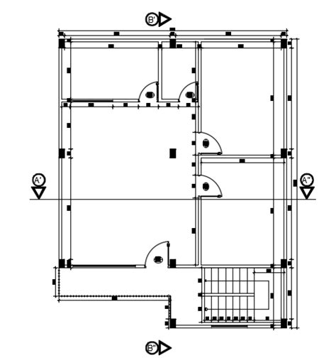 A Layout Of The 8x10m House Plan Second Floor Plan AutoCAD Drawing