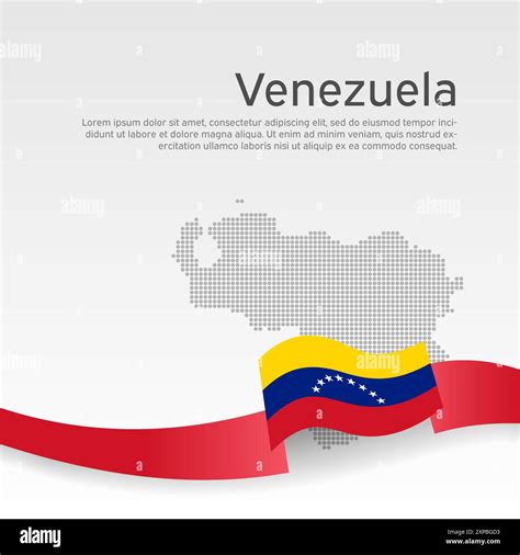 Venezuela Flag Mosaic Map Background State Patriotic Venezuelan