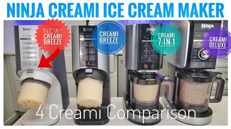 4 Ninja CREAMi Ice Cream Makers Comparison NEW Breeze NC100 Vs NC201