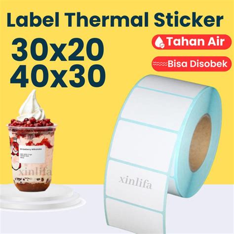 Promo Kertas Stiker Thermal Thermal Label X Mm X Mm Isi