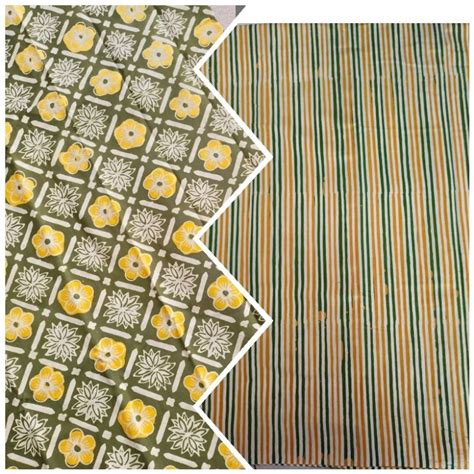 Jual KAIN BATIK CAP GARUTAN HIJAU KUNING BATIK LURIK HIJAU KUNING KAIN