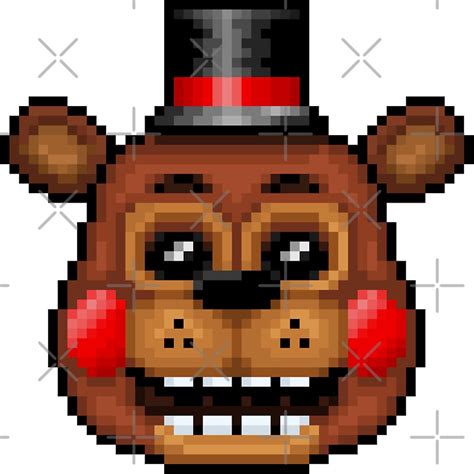 Five Nights At Freddys 2 Pixel Art Toy Freddy Stickers By