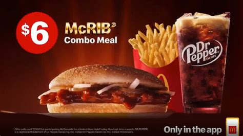 Get A $6 McRib Combo Meal Via The McDonald's App Through December 10 ...