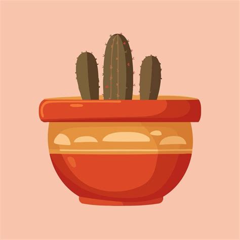 Premium Vector Cute Cactus Succulent Pot Icon