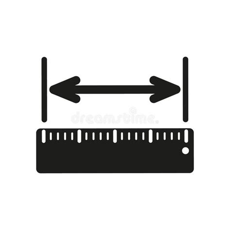 O ícone Da Medida Da Largura Régua E Régua De Precisão Símbolo Da