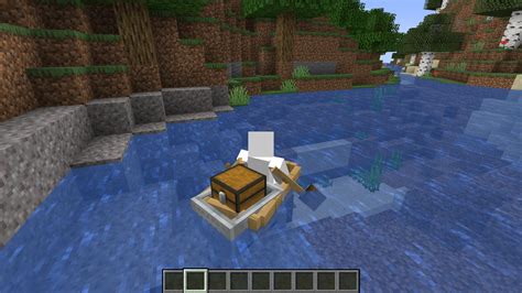 boat with chest : r/Minecraft