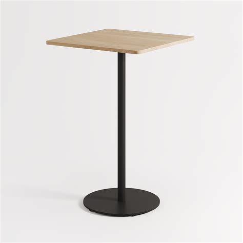 Table haute MOKA en chêne massif hauteur 105cm