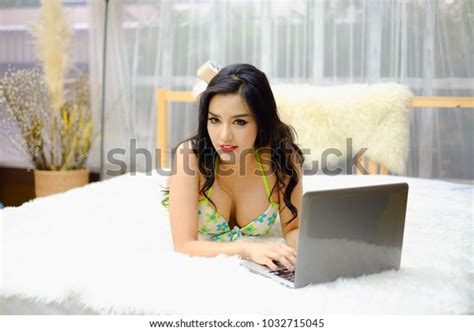 Portrait Charming Sexy Woman Lingerie Lying Stock Photo Shutterstock