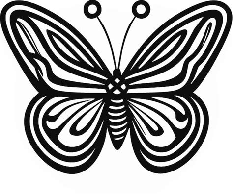 Premium Vector Cute Butterfly Outline Illustration