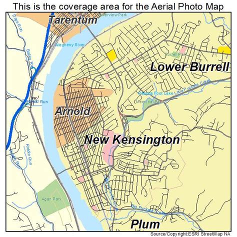 Aerial Photography Map of New Kensington, PA Pennsylvania