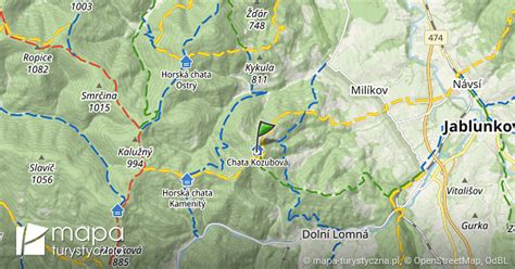 Kozubov Turistick Chata Mapa Szlak W Turystycznych Mapa