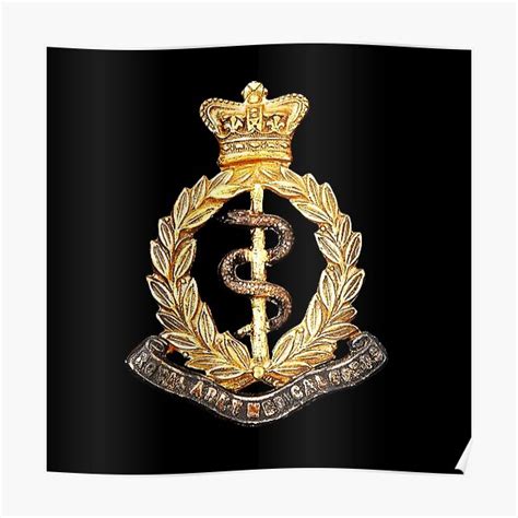 Royal Army Medical Corps Cap Badge Poster For Sale By Jonathansteward Redbubble