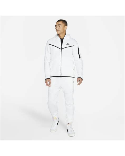 Nike Tech Fleece Full Zip Hoodie In White Ubicaciondepersonascdmxgobmx