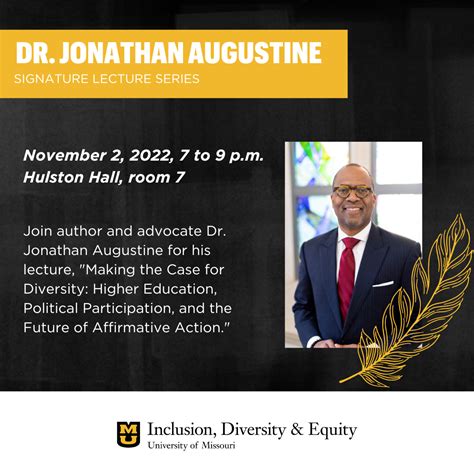 Signature Lecture Series With Dr Jonathan Jay Augustine Division