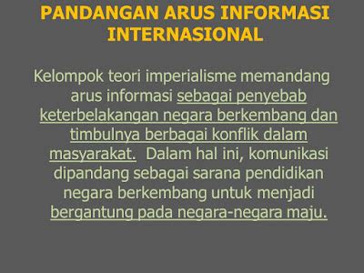 ILMU KOMUNIKASI UT Ketimpangan Arus Informasi