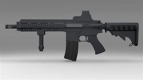 3d Model M416 Assault Rifle