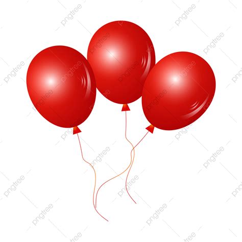 Gambar Balon Merah Cantik Dengan Selamat Ulang Tahun Atau Vektor Balon