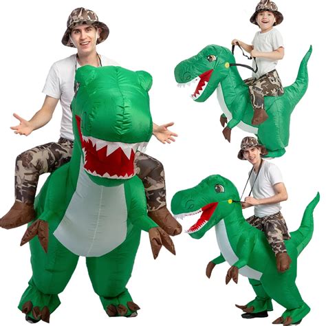 Fantasia Infl Vel Para Adulto De Dinossauro Traje T Rex