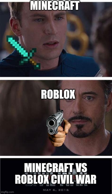 Minecraft Vs Roblox War