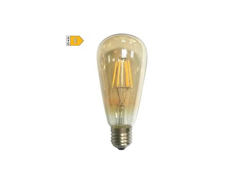 Led Filament žárovka Amber St64 8w 230v E27 2700k 900lm 360° Svět žárovek