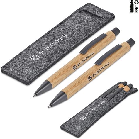 Okiyo Jona Bamboo Ball Pen Pencil Set Gf Ok B Amrod