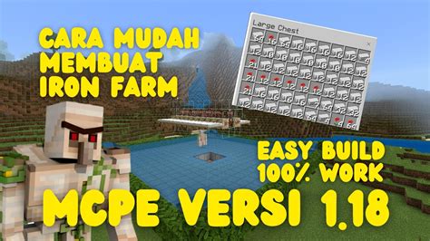 TUTORIAL CARA MEMBUAT IRON GOLEM FARM DI MCPE VERSI TERBARU EASY