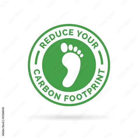 Reduce Your Carbon Footprint Icon Symbol With Green Environment