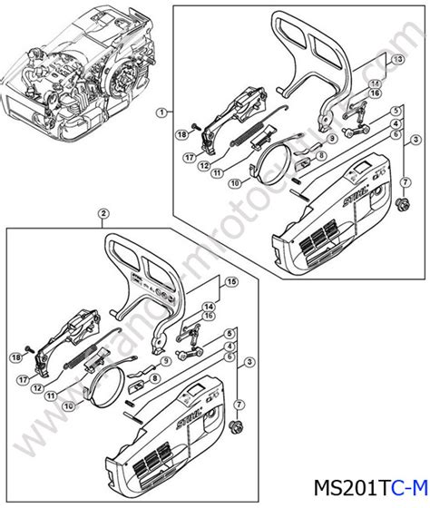 Vue Clat E Et Pi Ces D Tach Es Frein Chaine Pour Ms T Stihl France