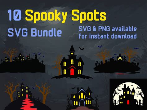 Halloween Svg Bundle Halloween Graveyard Svg Pack Haunted Mansion