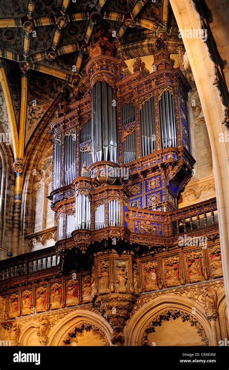 Liege Belgium Eglise Saint Jacques Interior Organ Stock Photo Alamy